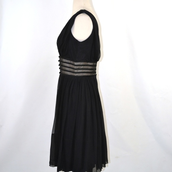 Vintage Black Chiffon Dress by Carol Craig - Picture 4 of 7